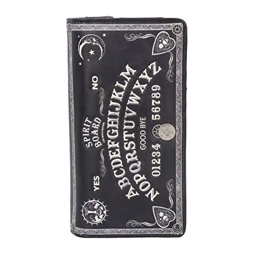 Image of Nemesis Now Spirit Board Embossed Ouija Purse 19cm, PU Leather, Black, Classic Black and White Spirit Board Pattern, Magical and Stylish, Beautiful Embossed Detailing