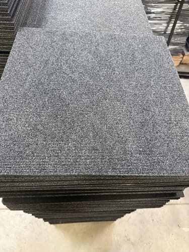 Image of Dark Grey Carpet Tiles 50x50 cm 20 Pack 5 Square Meters for Home Office Living Room Bedroom Commercial Floor