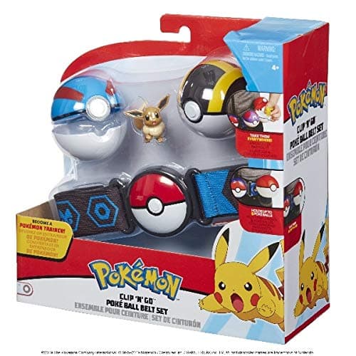 Image of Character Options Pokemon Clip N Go Poke Ball Belt Set