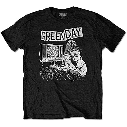 Image of Green Day T Shirt TV Wasteland Band Logo Official Mens Black XL
