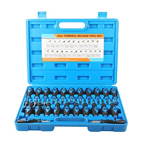 Image of KAISAL 23 PCS Automotive Terminal Removal Tool Kit,Carbon Steel Car Terminal Release Tool Universal Electrical Wiring Connector Pin Remover Extractor Tool