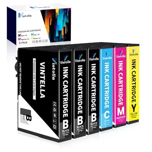 Image of Vintella Compatible 603XL Ink Cartridges Replacement for Epson 603 Ink Cartridges Multipack Compatible with Expression Home XP-3100 XP-4100 XP-2100 XP-2105 XP-3105 Workforce WF-2810 WF-2830 (6 Pack)