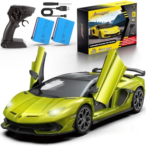 Image of AEROQUEST 1:14 Lamborghini Remote Control Car,2.4GHz Officially Licensed Lamborghini Model RC Toy Car for Boys Girls Birthday Gift