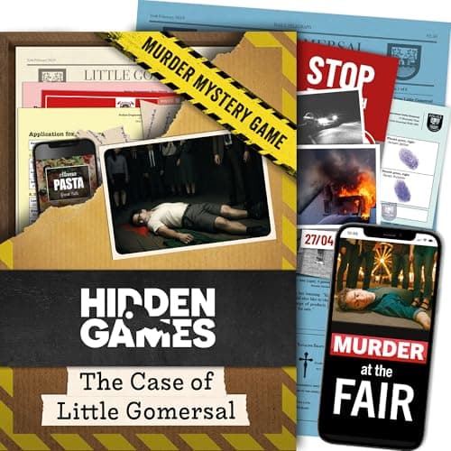 Image of Hidden Games - Murder Mystery Games for Adults - Solve an Unsolved Case File - Catch the Cryptic Killers - Detective Game with Cold Case Files - Murder Mystery Game - The Case of Little Gomersal
