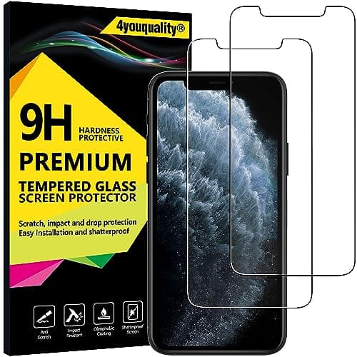Image of 4youquality [2-Pack Screen Protector for iPhone X, iPhone XS & iPhone 11 Pro, Tempered Glass Film, [LifetimeSupport][Scratch-Resistant]