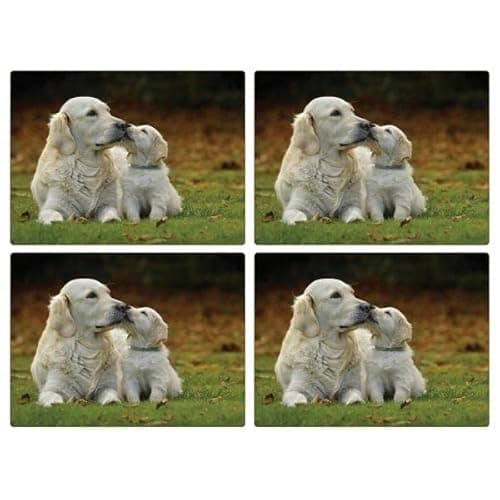Image of Rural Roots Golden Retrievers Placemat Pack Of 4