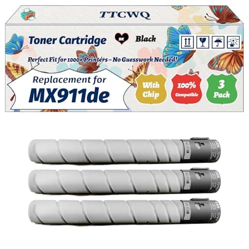 Image of Compatible for Lexmark MX911de Toner Cartridge Work for Lexmark MX910de MX910dxe MX911de MX912de Printers, with Chip, High Yield 32500 Pages, High-Definition Printing (3 Pack Black)