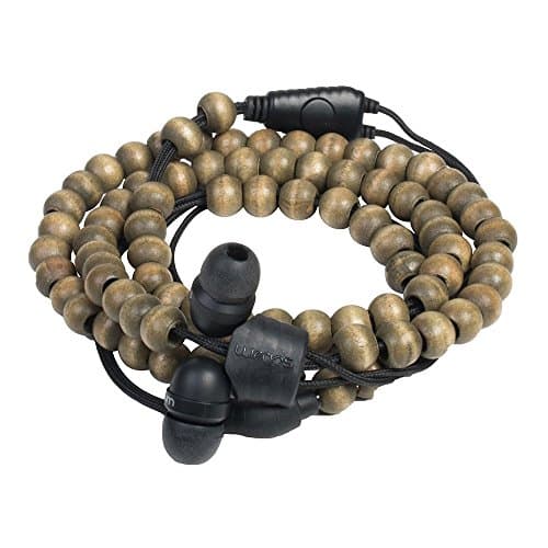 Image of Wraps Premium Wood Wristband Bracelet In-Ear Headphones (High Comfort with Locking) - Walnut Brown