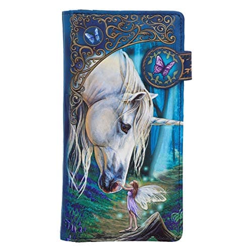 Image of Nemesis Now Officially Licensed Lisa Parker Fairy Whispers Embossed Purse, Blue