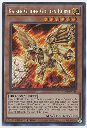 Image of Kaiser Glider Golden Burst - LDS3-EN136 - Secret Rare - 1st Edition