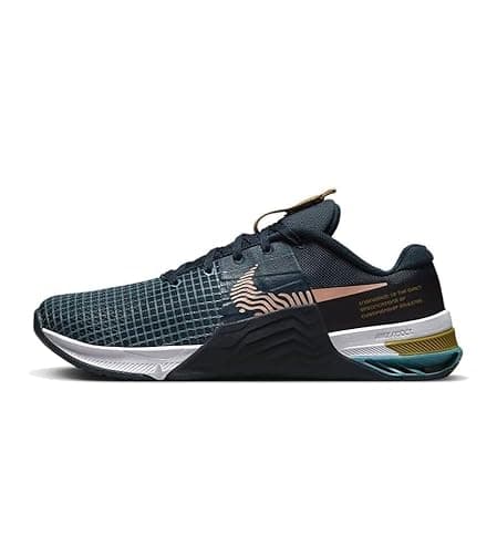 Image of NIKE Metcon 8 Men's Trainers DO9328 (Armory Navy/Obsidian/Cerulean/Arctic Orange 401) UK 7 (EU 41)