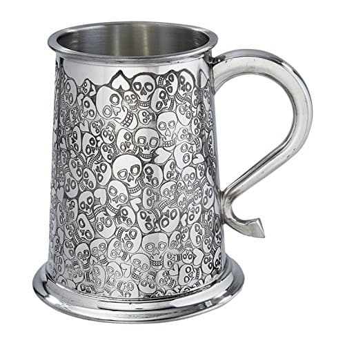 Image of Wentworth Pewter - Love Skull 1 Pint Pewter Tankard Mug