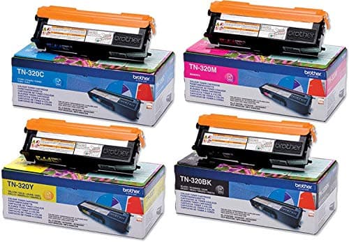 Image of Brother TN-320BK/TN-320C/TN-320M/TN-320Y Toner Cartridges, Black/Cyan/Magenta/Yellow, Multi-Pack, Standard Yield, includes 4 x Toner Cartridges, Brother Genuine Supplies