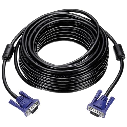 Image of sourcing map VGA Monitor Cable 15m 7 Pin Male to Male Video Cable Adapter Cord for Laptops TV PC Computer Monitor Screen Projector, Black(49ft)