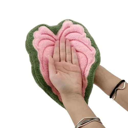 Image of 2 sets of leaf-shaped hand towels - Decorative towels suitable for bathrooms and kitchens, towel set for plant lovers(2pcs)