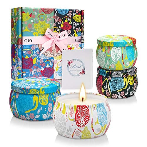 Image of CREASHINE Aromatherapy Candles Gifts for Women Scented Candle Gift Sets of Lavender Vanilla Thank You Candle for Mother/Wife/Sister/Daughter/Friends Birthday Christmas Presents