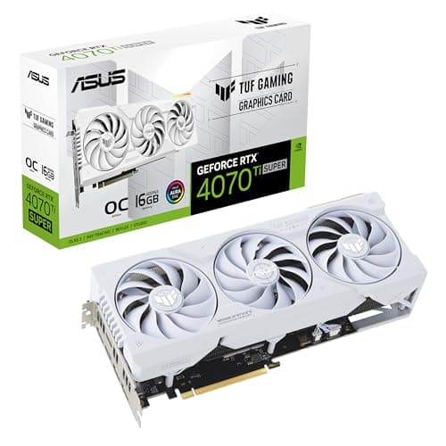 Image of ASUS TUF Gaming NVIDIA GeForce RTX™ 4070 Ti Super White OC Edition Gaming Graphics Card (PCIe 4.0, 16GB GDDR6X, HDMI 2.1a, DisplayPort 1.4a) (Renewed)