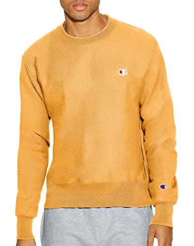 Image of Champion Men's Crewneck, Reverse Weave, Heavyweight Fleece Sweatshirt, C Gold, L