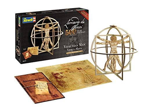 Image of Revell RV00519 00519 519 1:16 Vitruv Man (Leonardo da Vinci 500th Anniversary) Wooden Model Kit Plastic, Various