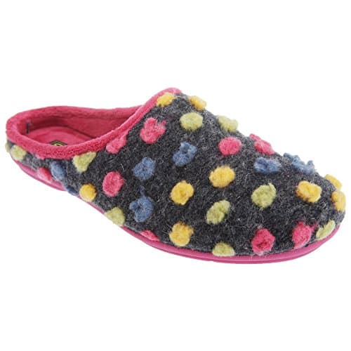 Image of Sleepers Womens/Ladies Amy Spotted Knit Mule Slippers (5 UK) (Fuchsia/Multi)
