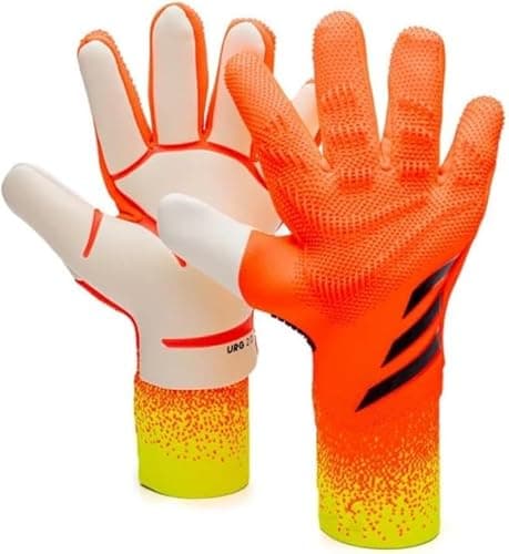 Image of KINGGOO Soccer Goalkeeper Gloves Goalie Training Gloves Strong Grip, Anti-Slip and Breathable for Adults and Children (Orange, 6)