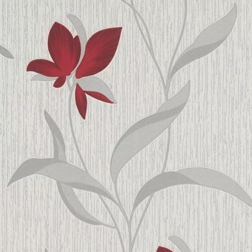 Image of Erismann Fleur Wallpaper Red (9730-06)