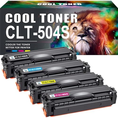 Image of Cool Toner CLT-P504C P504C Compatible for Samsung C1810W Toner Cartridges CLT-P504S Xpress C1860FW CLP-415NW CLP-415N CLX-4195N CLX-4195FN CLX-4195FW (CLT-K504S CLT-C504S CLT-M504S CLT-Y504S, 4-Pack)