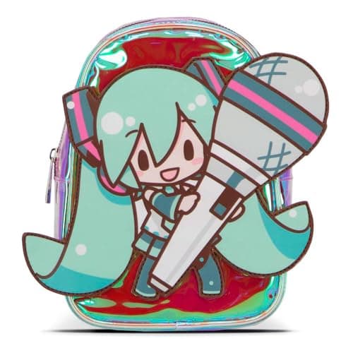 Image of Difuzed HATSUNE MIKU 3D Miku Patch Shiny Mini Backpack (MP781487HMK)