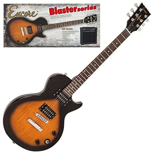 Image of Encore Blaster E90 Electric Guitar Pack – Tobacco Sunburst - Includes Guitar, Bag, Strap, Tuner, Amp and Accessories| Mahogany Body & Neck | Online Lessons Included | Perfect Beginner Electric Guitar