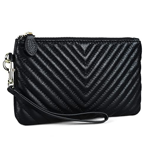 Image of befen Women's Wristlet Clutch Wallet Real Leather Slim Cell Phone Purse and Handbags with Wrist Strap