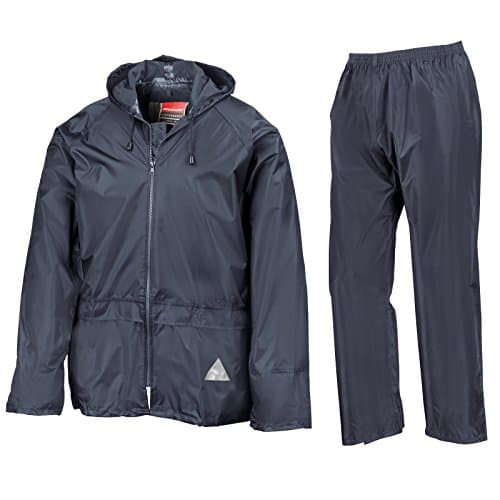 Image of Result Waterproof Jacket/Trouser Suit in Carry Bag Navy L