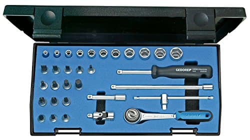 Image of Gedore 20IMU-3 1/4-Inch Tool Set - Blue/Silver (32-Piece)
