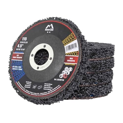 Image of Merryland Strip Disc 115 Paint Rust for Angle Grinder, 115mm Black Removal Disc 5 Pieces, Strip Wheel Stripping Wheel Cleaning Disc INOX Stainless Steel Iron Universal 4.5inch, Craft-Line SC107114-05