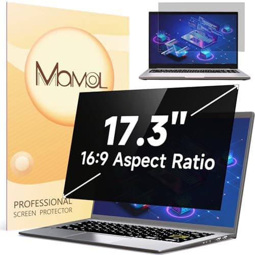 Image of Laptop Privacy Screen 17.3 inch Filter, Anti Glare Blue Light Filter Protector, Removable 16:9 Aspect Security Shield Compatible With Lenovo Hp Dell Acer Asus Thinkpad Envy Xps 17.3 In Laptop Privacy