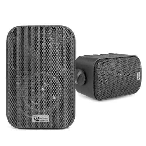 Image of Power Dynamics BGO30 Water Resistant Wall Speakers Pair Black – IP56 Rated 2-Way Outdoor Speaker System with 3" Woofer & Dome Tweeter for Garden, Patio, Marine, Indoor Use