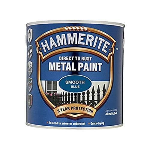 Image of ICI Hammerite 5092826 Direct to Rust Metal Paint - Smooth Blue Finish 750ML