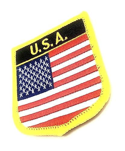 Image of USA United States of America American Stars & Stripes Flag Iron On Embroidered Fabric Sew On Patch Pack of 1