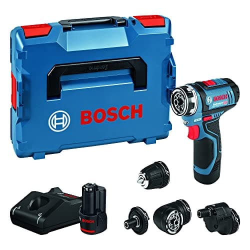 Image of Bosch Professional 12V System Cordless Drill Driver GSR 12V-15 FC (2X Battery GBA 12V 2.0Ah, Charger GAL 12V-40, 4X Adapter (GFA 12-B, GFA 12-X, GFA 12-W, GFA 12-E, L-BOXX 102)