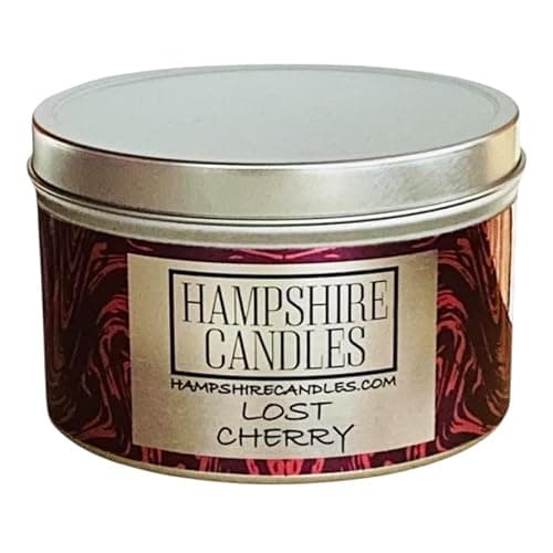 Image of Lost Cherry Candle Tin | Highly Scented | Soy Wax | Vegan & Cruelty Free | Handmade in UK | Burn Time 35+ Hours