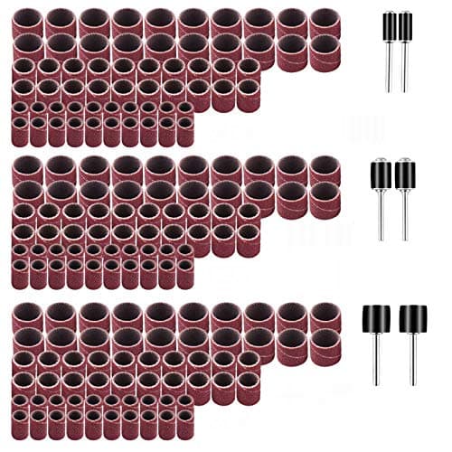 Image of Yesallwas 186 PCS Sanding Drum Kit, Drum Sander Set, Drum Mandrels , Dremel Sanding Accessories,Nail Sanding Band Sleeves, Drum Sanding, Sander Sleeves, Sanding Drums for Rotary Tool#80#120#240