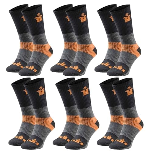 Image of Scruffs Trade Work Socks 6 Pairs, Reinforced Thick Socks UK Size 7.5-9