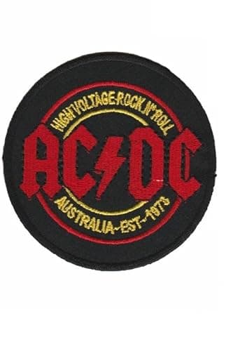 Image of Ac Dc ACDC Australia Est 1973 Patch Badge Embroidered Iron on Applique Patch Accessory