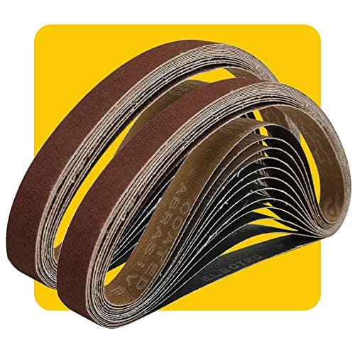 Image of TPmax 13 x 457 mm Sanding Belts Mix Set 80/120/150 Grit – Premium Aluminum Oxide Belts for Belt Sanders, Antistatic & Washable – 24 Pack