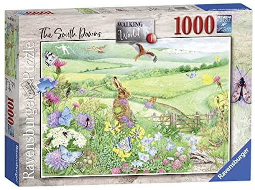 Image of Ravensburger Walking World No.1 South Downs 1000 Piece Jigsaw Puzzle for Adults and Kids Age 12 Years Up