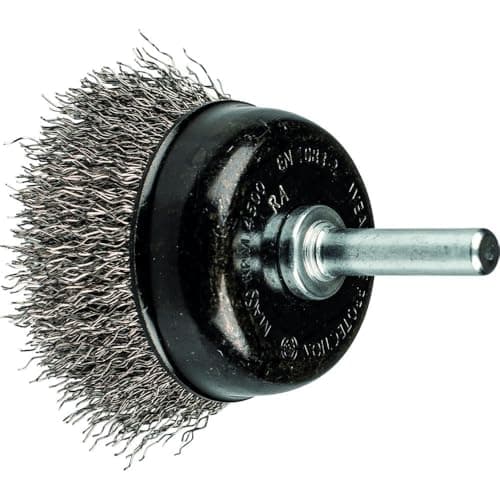 Image of PFERD Cup Brush Untwisted TBU INOX | Diameter 50 mm Shaft Diameter 6 mm Stainless Steel Wire Diameter 0.30 mm | 43740163 - for Drills