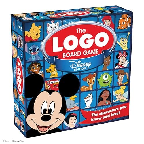 Image of Tomy The LOGO Board Game Disney Edition - Family Trivia Game Featuring Iconic Disney Characters & Brands | Ages 8+