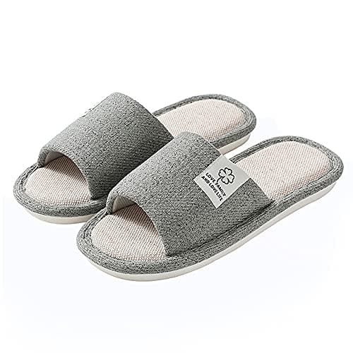 Image of Czyan Ladies Slippers Open Toe Non-Slip Memory Foam Comfortable and Breathable Ladies House Shoes Indoor Outdoor