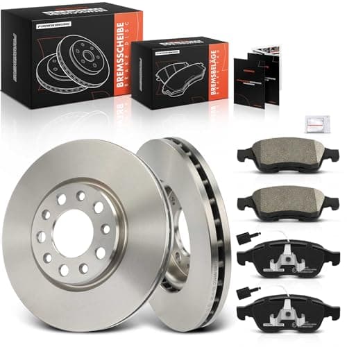 Image of Frankberg Brake Kit incl. 2x Brake Disc + 4x Brake Pad Front Compatible with Giulietta 940 1.4 TB 1.6 JTDM 1.4 Bi-Fuel 2010-2020 Replace# 77365355