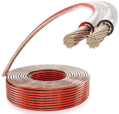 Image of Poppstar 50m Speaker Cable 2x2.5 mm² (solid copper inner conductor OFC 99.99%, transparent PVC sheath)