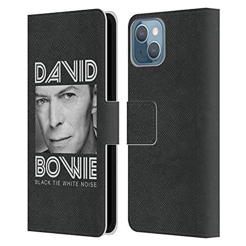 Image of Head Case Designs Officially Licensed David Bowie Black Tie Album Art Leather Wallet Case Compatible With Apple iPhone 13